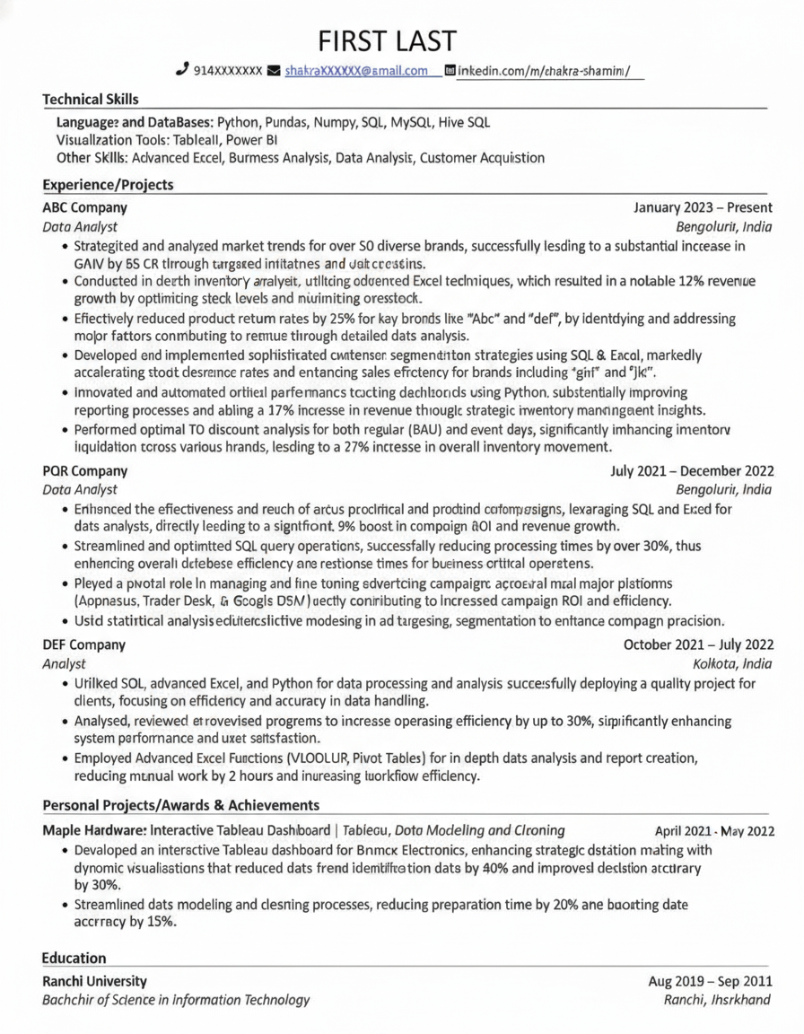 Professional ATS-friendly resume example built with PerfectResume